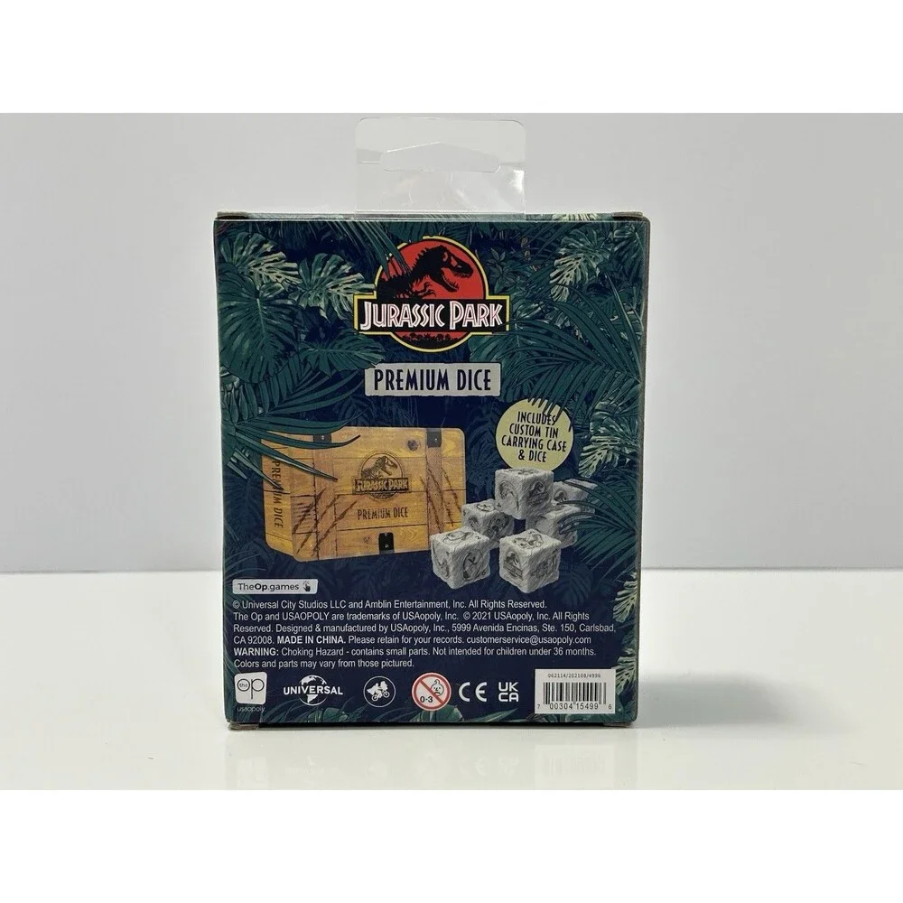 Jurassic Park Premium Dice Set NIB Factory Sealed Playable Collectible